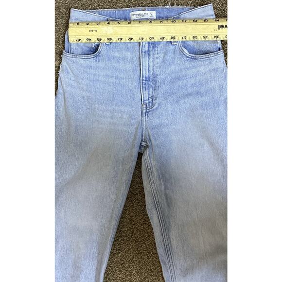 Abercrombie & Fitch Jeans Womens 27 90s Straight Ultra High Rise Curve Love Blue - Picture 6 of 8